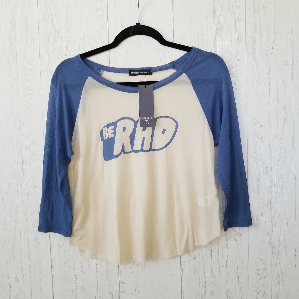 NWT Michelle by Comune Be Rad Burnout Tee Sz Small